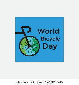 3.ª imagen vectorial del Día Mundial de la Bicicleta de junio