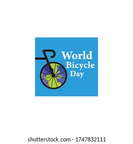 3.ª imagen vectorial del Día Mundial de la Bicicleta de junio