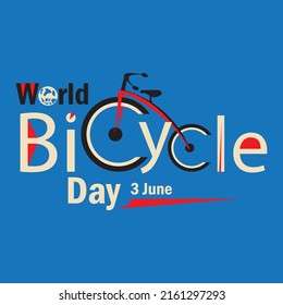 3rd June World Bicycle Day Illustration Vector