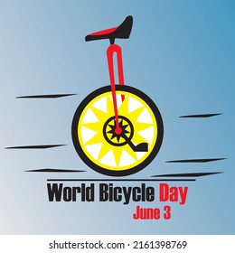 3rd June World Bicycle Day illustration vector image
