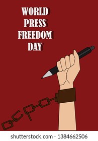3rd May World Press Freedom Day illustration vector image