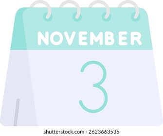3rd of November Line vector Icon Design