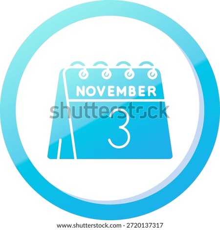 3rd of November Line vector Icon Design