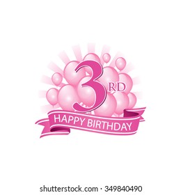 Happy 3rd Birthday Images Stock Photos Vectors Shutterstock