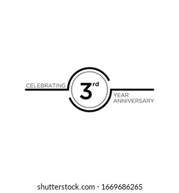 3rd ribbon design banner anniversary 