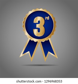 3rd winner medal bronze blue vector 27
