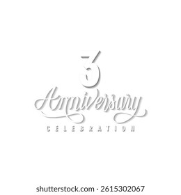 3rd years anniversary celebration vector template design illustration