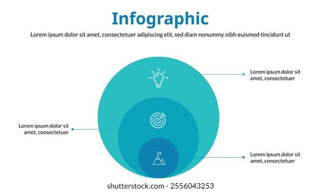 3-Step Process Infographic, Minimalist and Modern Design for Workflow, Business Strategy, and Step-by-Step Visual Presentation