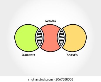 3-steps Venn Diagram Business Infographic Concept Background