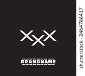3X letter logo vector  design white color on black color background 3X letter logo icon design
