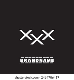 3X letter logo vector  design white color on black color background 3X letter logo icon design
