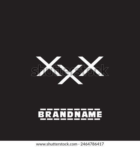 3X letter logo vector  design white color on black color background 3X letter logo icon design
