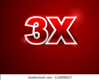 3x red logo