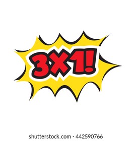 3x1 banner design. Vector illustration. Cartoon.