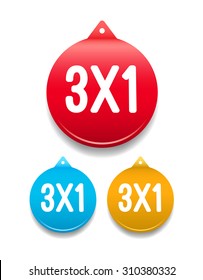 3x1 Round Tag