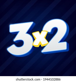 3x2 Powder Stain Commercial. Best seller banner design. Vector illustration.