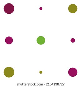 3x3 circles dots variation design. Dotted, speckles, freckles 