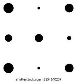 3x3 circles dots variation design. Dotted, speckles, freckles 
