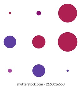 3x3 circles dots variation design. Dotted, speckles, freckles 