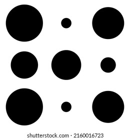 3x3 Kreise Punkte Variation Design. Gedockt, Fesseln, Sommersprossen 