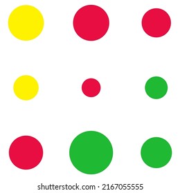 3x3 circles dots variation design. Dotted, speckles, freckles 