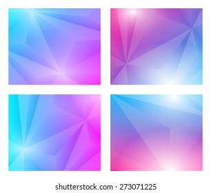 4 in 1 Poligon geometric background