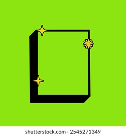 4 5 Square Tag Icon with Green Vintage Color. Label Icon. High Quality Vector Icon. Editable Vector