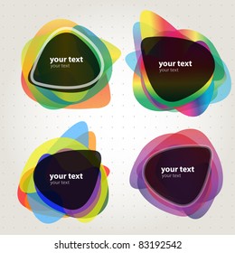 4 Abstract Background Banner. Vector Eps 10