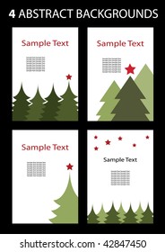 4 Abstrakte Weihnachtshintergründe