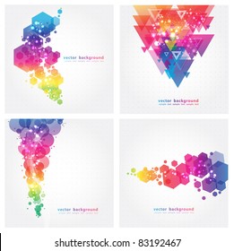 4 Abstract Colorful Background. Vector. Eps 10