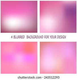 4 abstract colorful smooth blurred vector backgrounds for design