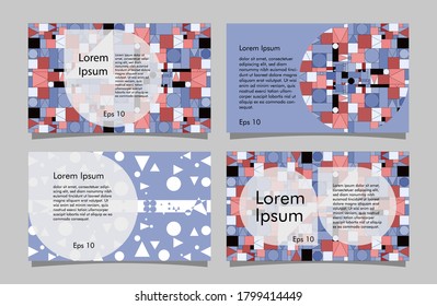 4 Abstract pattern background  templates. eps 10
