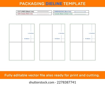 4 Adhesive Address Labels Dieline Template 98.8 x 144.55 mm