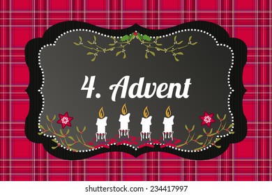 4  Advent candles