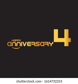 4 Anniversary celebration vector concept design