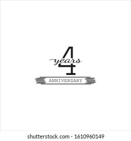 4 anniversary vector concept template design