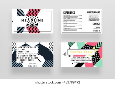 4 Plantilla de folleto del informe anual, Presentación de la portada del prospecto, Diseño de fondo plano abstracto del volante, vector de diseño A4.
