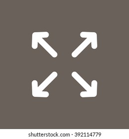 4 Arrow Icon on Dark Gray Color. Eps-10.