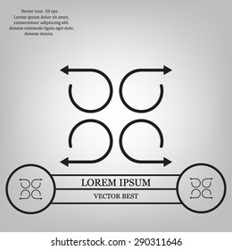 4 arrow pictogram refresh reload rotation loop sign set