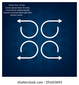4 arrow pictogram refresh reload rotation loop sign set