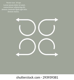 4 arrow pictogram refresh reload rotation loop sign set