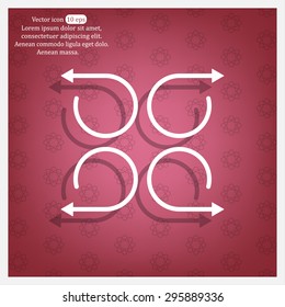 4 arrow pictogram refresh reload rotation loop sign set