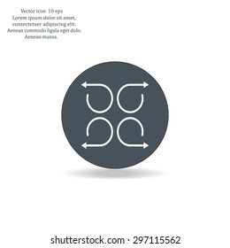 4 arrow pictogram refresh reload rotation loop sign set