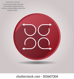 4 arrow pictogram refresh reload rotation loop sign set