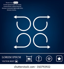 4 arrow pictogram refresh reload rotation loop sign set
