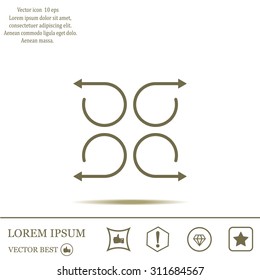 4 arrow pictogram refresh reload rotation loop sign set