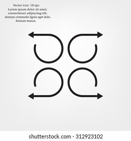 4 arrow pictogram refresh reload rotation loop sign set
