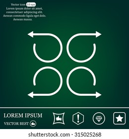 4 arrow pictogram refresh reload rotation loop sign set