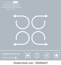 4 arrow pictogram refresh reload rotation loop sign set