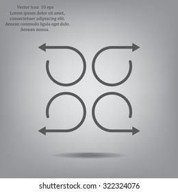 4 arrow pictogram refresh reload rotation loop sign set